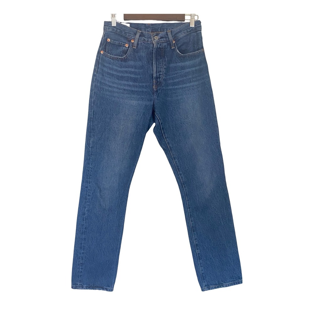 Levi's Premium 501 Original Women's Jeans W27 L30 Blue Straight Leg Button Fly